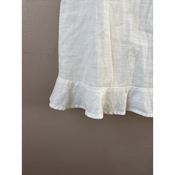 Urban Outfitters Women’s Beige Linen Dress, Off the Shoulder, Size Small, Boho - Picture 4 of 7